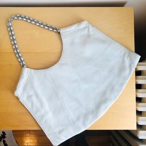 GAP leather with chain strap purse.